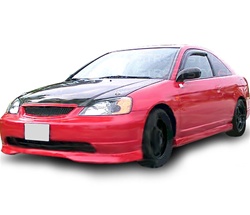 01-03 Honda Civic 2/4dr Front Bumper Lip T-R Style (PU)