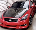 TS-STYLE CARBON FIBER HOOD FOR 2008-2015 INFINITI G37 / Q60 COUPE