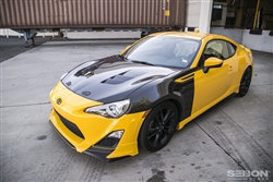 TS-STYLE CARBON FIBER HOOD FOR 2013-2020 SCION FRS  TOYOTA 86  SUBARU BRZ