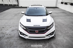TS-STYLE CARBON FIBER HOOD FOR 2016-2020 HONDA CIVIC