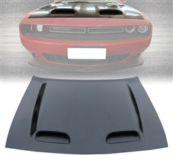 08-20 Dodge Challenger Hellcat Style Hood Unpainted - Aluminum
