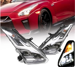 2009-2024 Nissan R35 GTR LED DRL Headlights(Upgrade 09-16 to 17+)