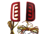 2016-2017 Honda Civic 4Dr Sedan JDM Style Red Lens Rear LED Bumper Reflector