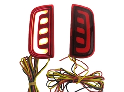 2016-2017 Honda Civic 4Dr Sedan JDM Style Red Lens Rear LED Bumper Reflector