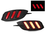 2016-2017 Honda Civic 4D Sedan Mustang Style LED Light Bar Rear Bumper Reflector Lights