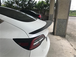 17-21 TESLA MODEL 3 JS-STYLE REAR TRUNK LID SPOILER WING ABS PLASTIC UNPAINT