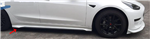 17-22 TESLA MODEL 3 ART STYLE SIDE SKIRT 2PCS UNPAINT BLACK PP