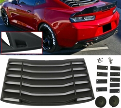 16-20 Chevy Camaro IKON Rear Window Louvers Cover Sun Shade ABS